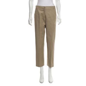 Givenchy - Tan High-Rise Straight-Leg Ankle Pants
